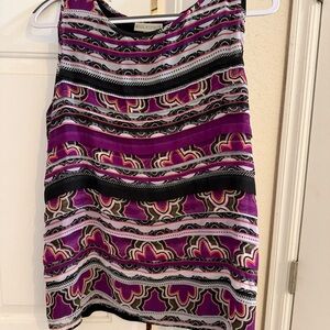Dana Buchman Multicolor Patterned Sleeveless Top